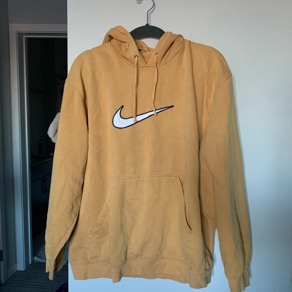 Vintage Nike Yellow Oversized Swoosh 
